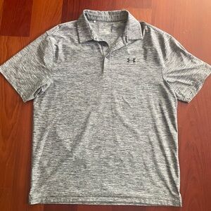 Under Armour Men's Heathered Gray Polo Shirt